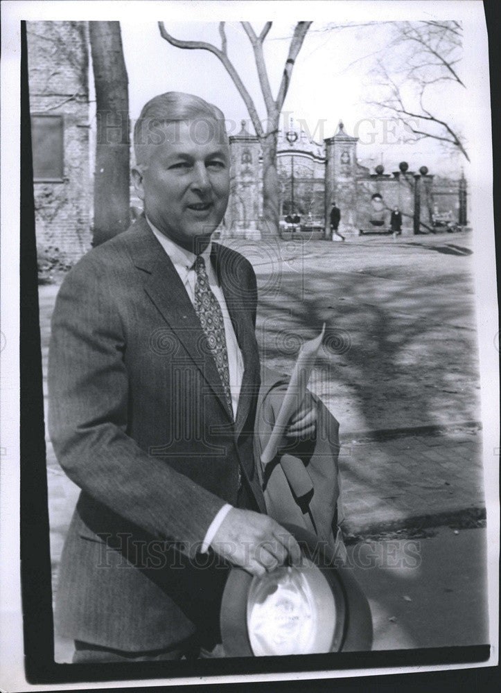 1969 Press Photo President Nathan Pusey of Harvard - Historic Images