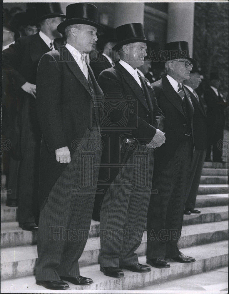 1958 Press Photo President Nathan Pusey of Harvard - Historic Images