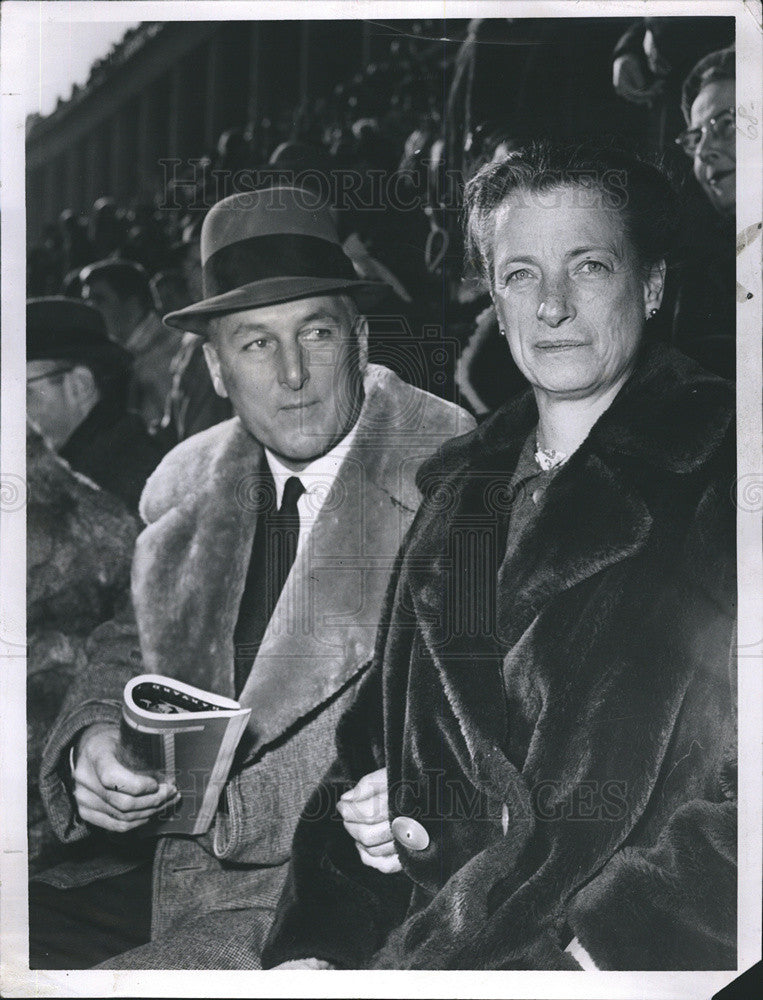 1964 Press Photo of Nathan Pusey, Harvard President with his Wife. - Historic Images