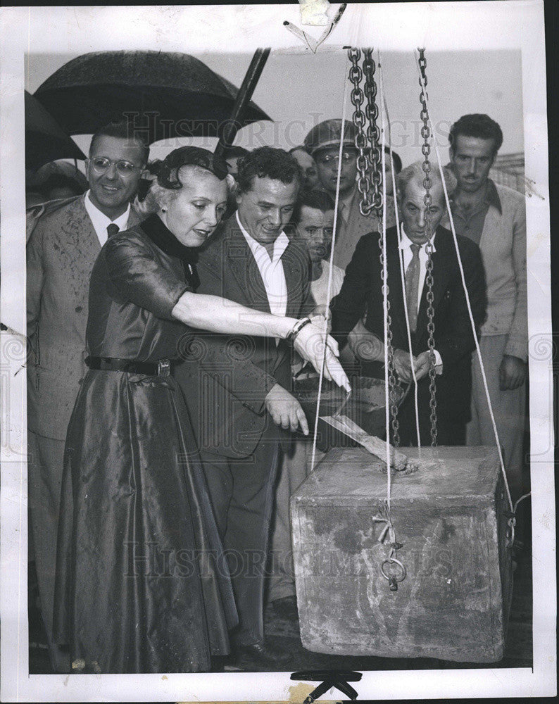 1952 Press Photo Francesca Lodge Wife Connecticut Senator John Lodge Italy - Historic Images