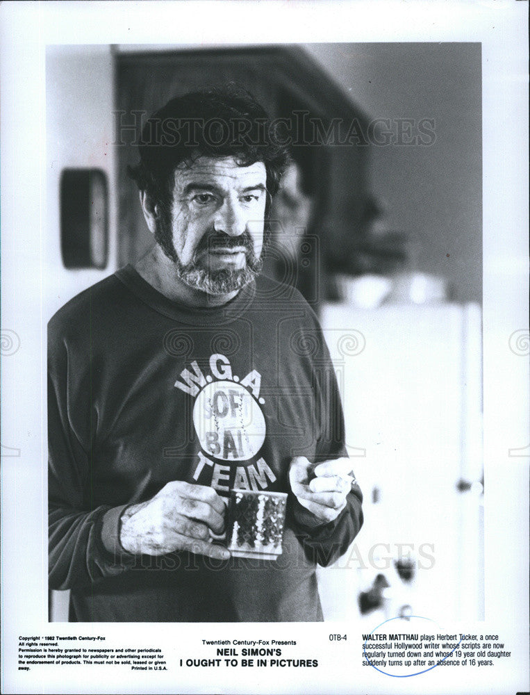 Press Photo Walter Matthau, Neil Simons I Ought to be in Pictures - Historic Images