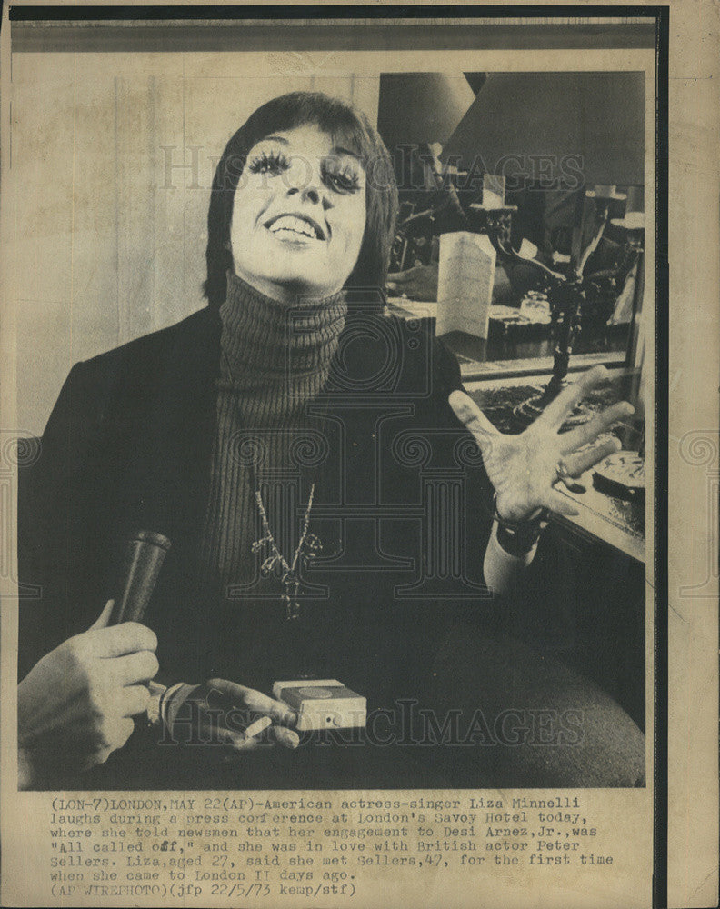 1973 Press Photo of Liza Minnelli, American Actress -Singer. - Historic Images