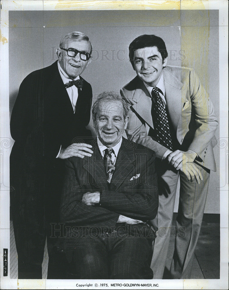 Press Photo of American Actors. George Burn,Dick Benjamin and Walter Matthau - Historic Images