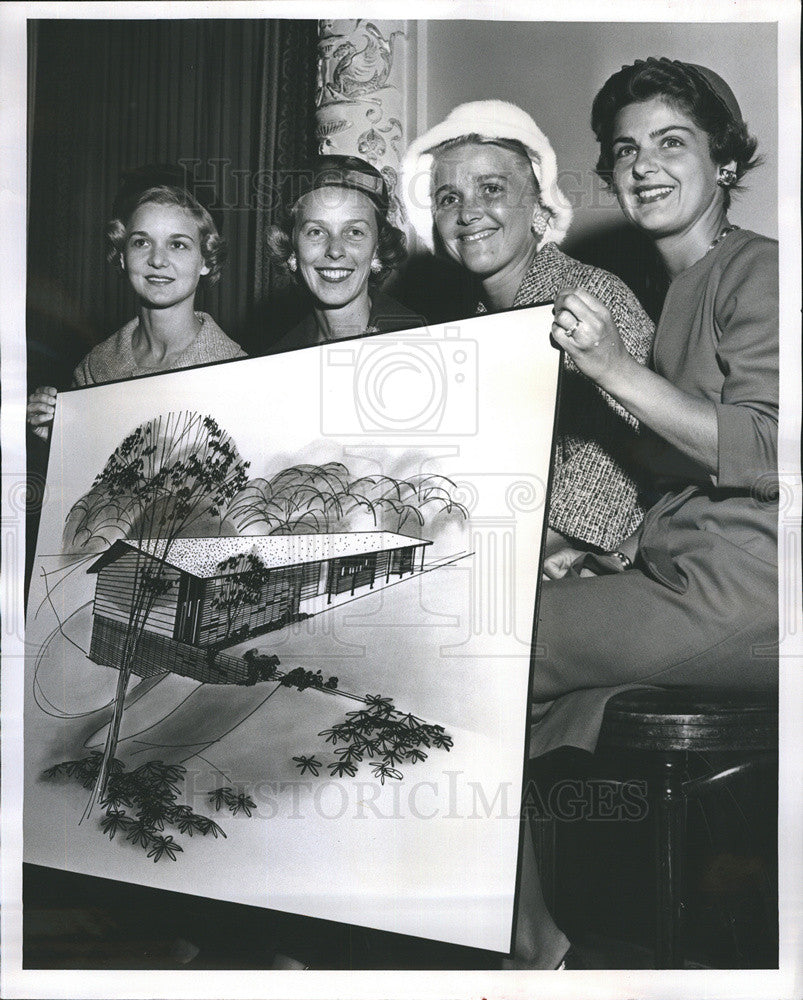 1961 Press Photo Jacques Beaumont,Mrs. Robert Pitche, Mrs. Stan Boreson - Historic Images