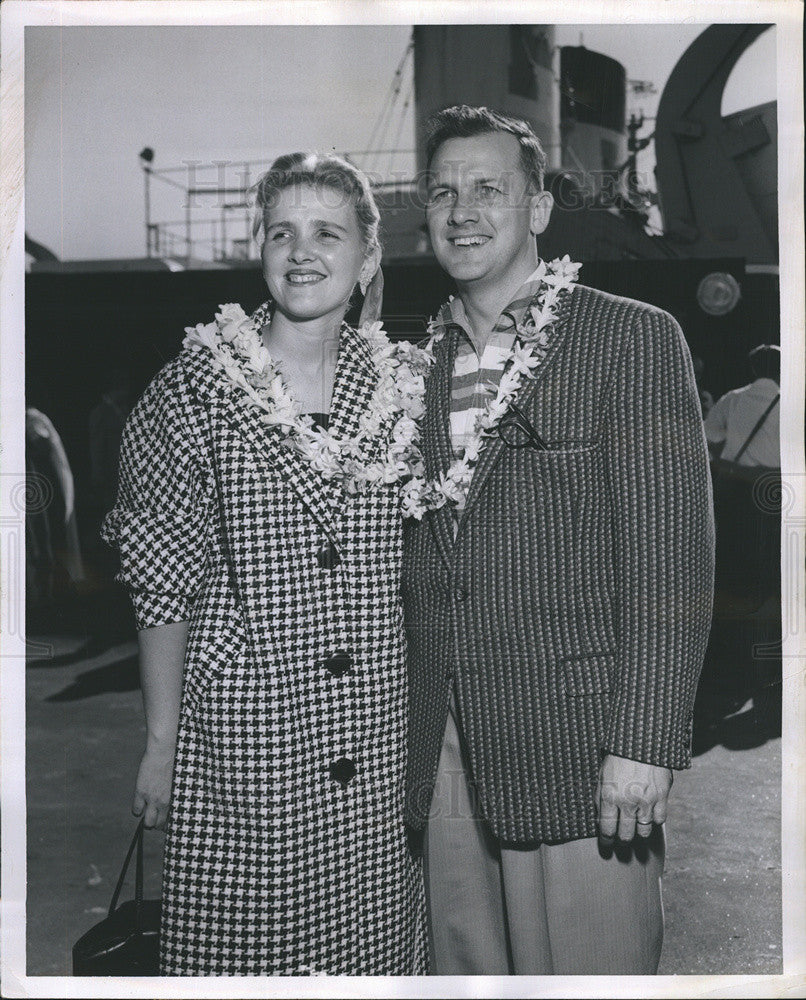 1960 Press Photo Stan Boreson and his Wife Barbara - Historic Images