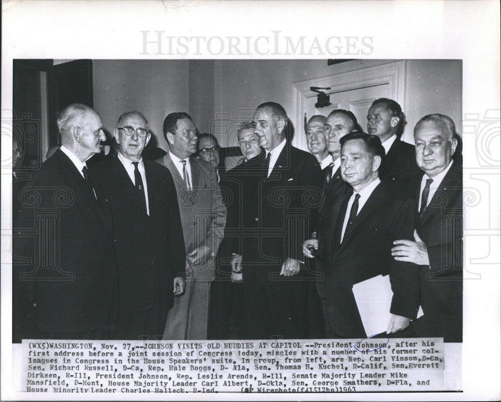 1963 Press Photo President Johnson - Historic Images