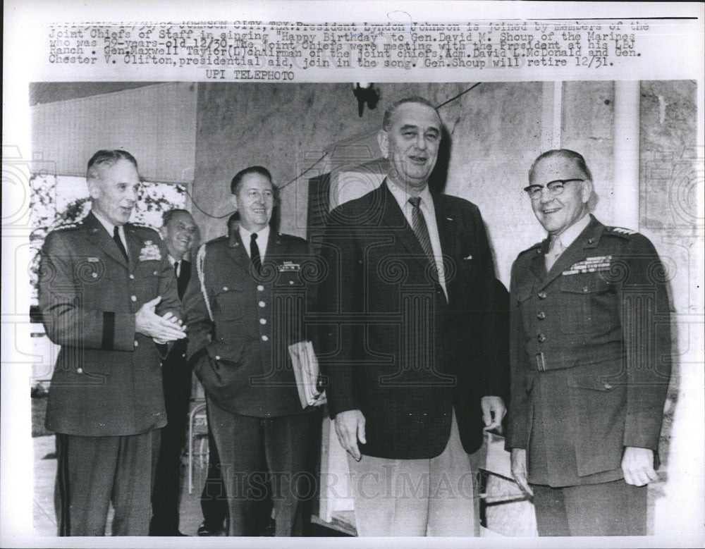 1963 Press Photo President Johnson - Historic Images