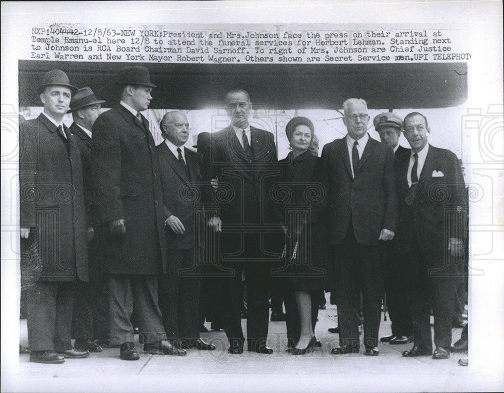 1963 Press Photo President Johnson &amp; Wife - Historic Images