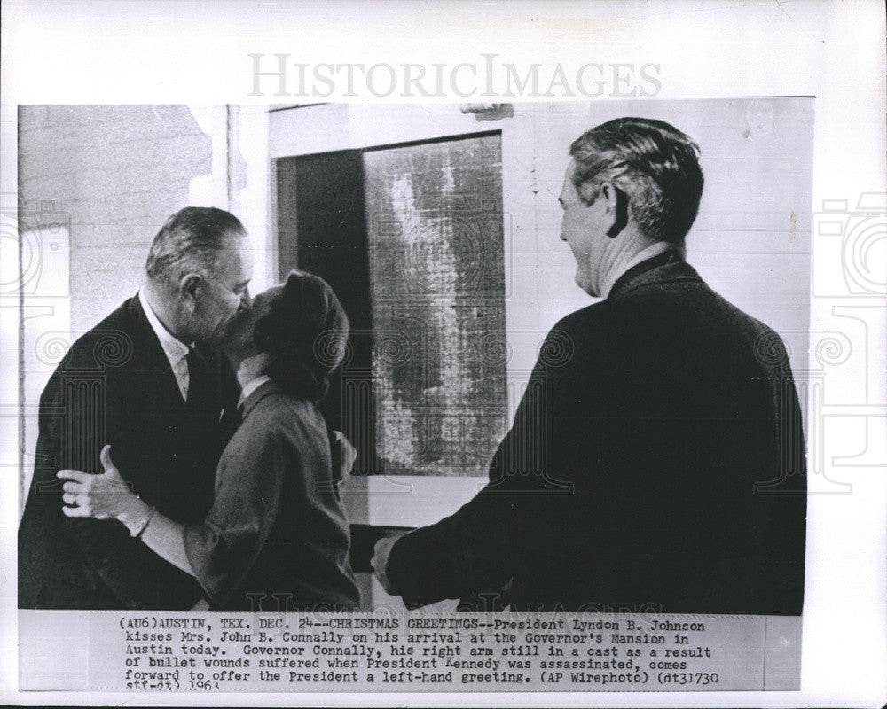 1963 Press Photo President Johnson and Gov. and Mrs. Connally - Historic Images