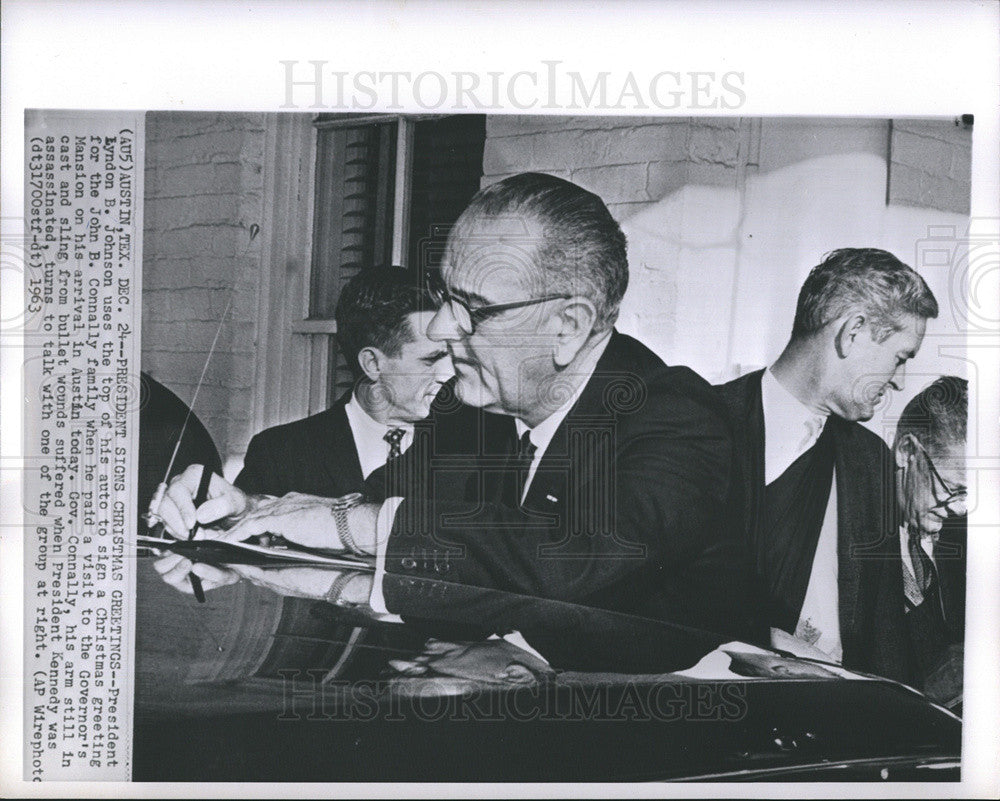 1963 Press Photo President Johnson and Gov. Connally - Historic Images