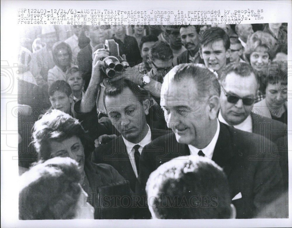 1963 Press Photo President Johnson - Historic Images