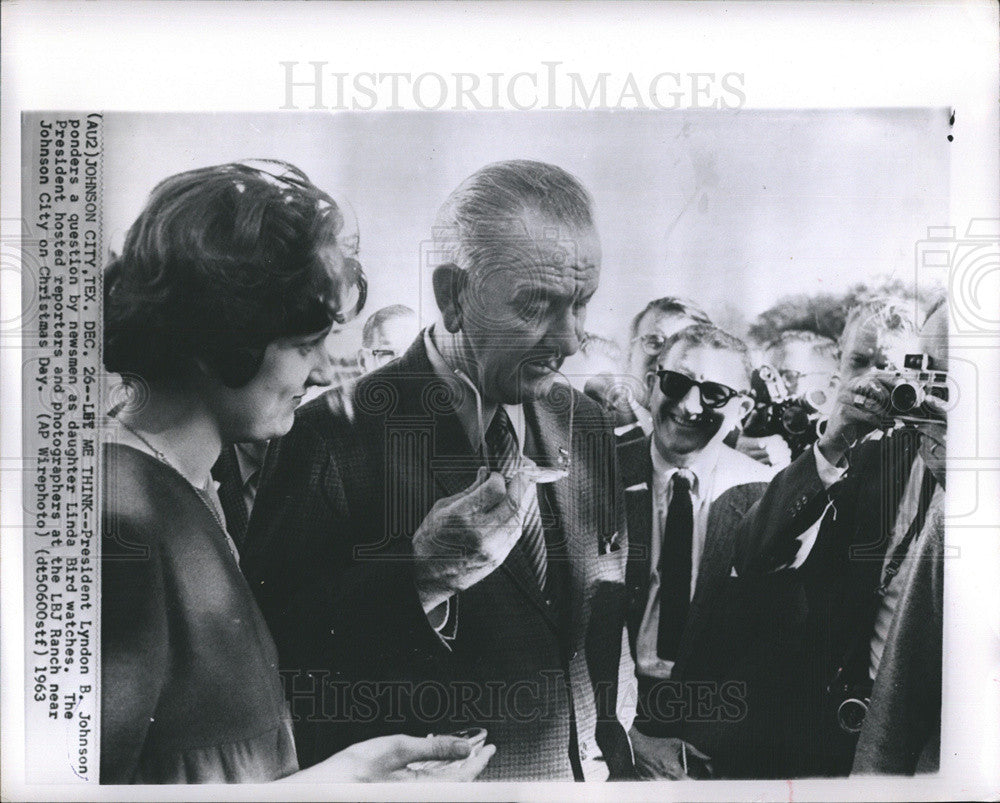 1963 Press Photo President Johnson - Historic Images