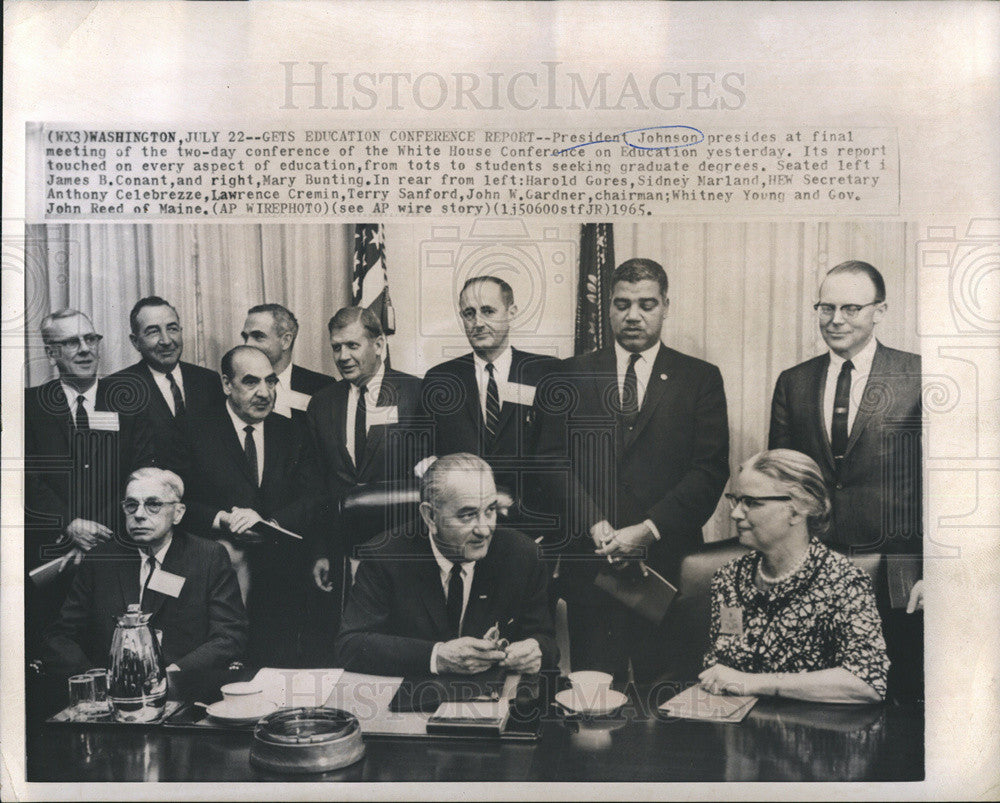 1965 Press Photo President Johnson - Historic Images