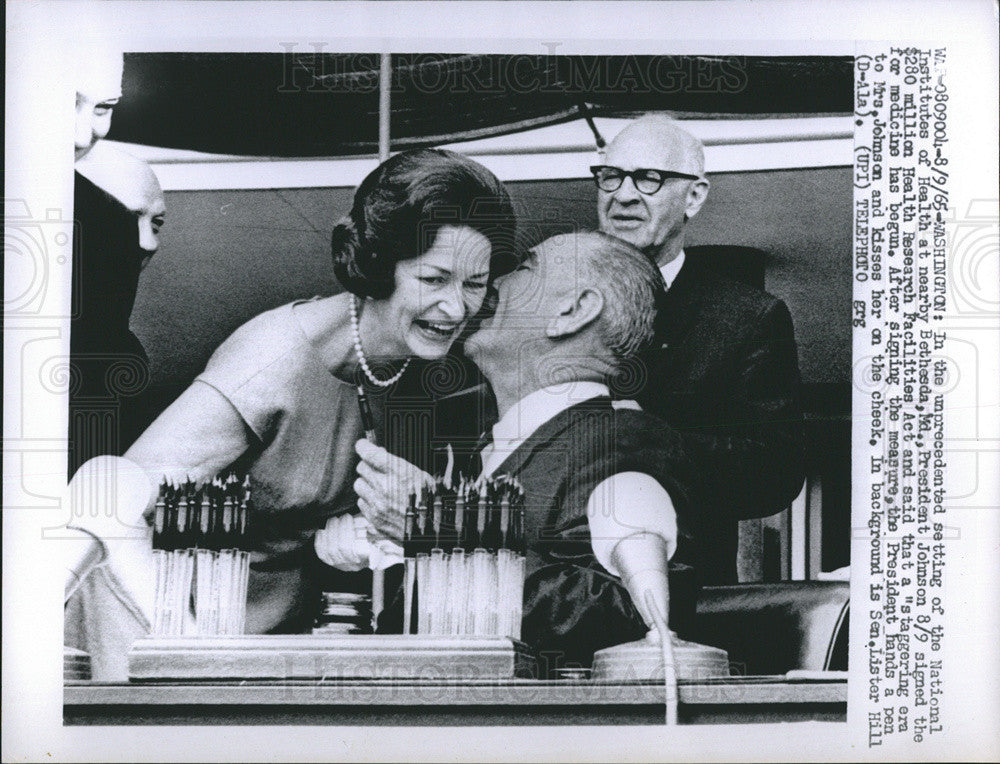 1965 Press Photo President Johnson Mrs Johnson - Historic Images