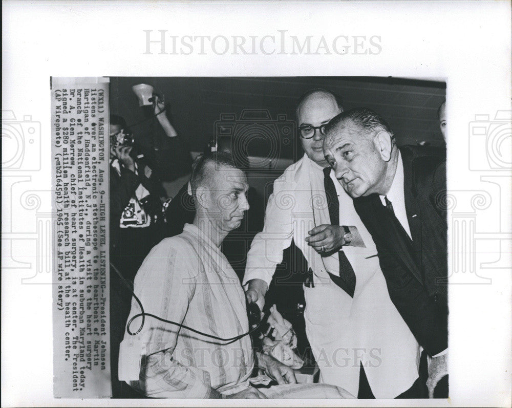 1965 Press Photo President Johnson - Historic Images