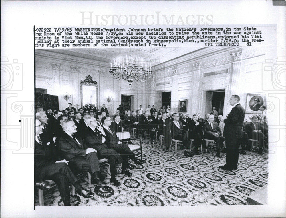 1965 Press Photo President Johnson - Historic Images