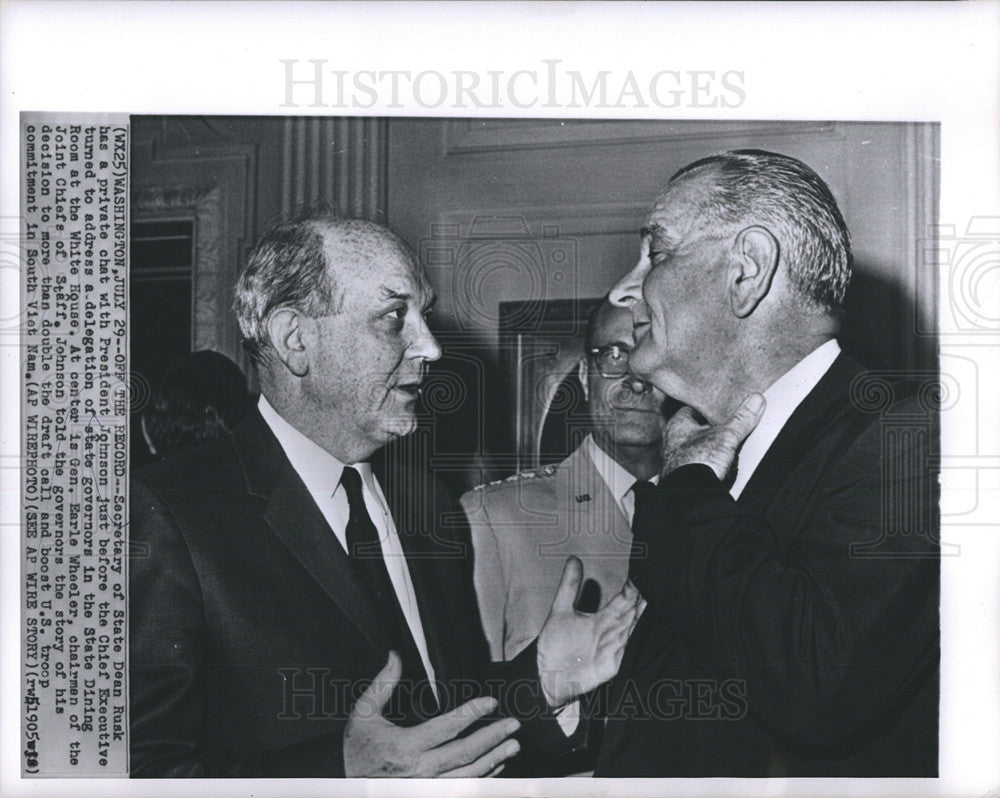 1965 Press Photo President Johnson - Historic Images
