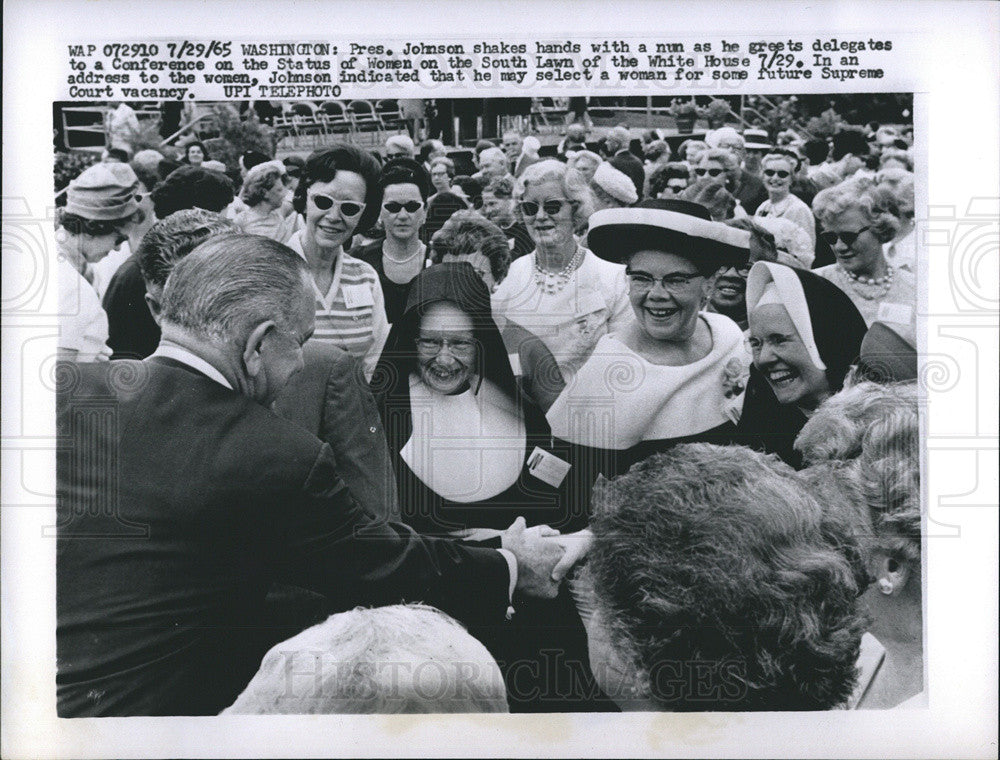 1965 Press Photo Pres Johnson - Historic Images