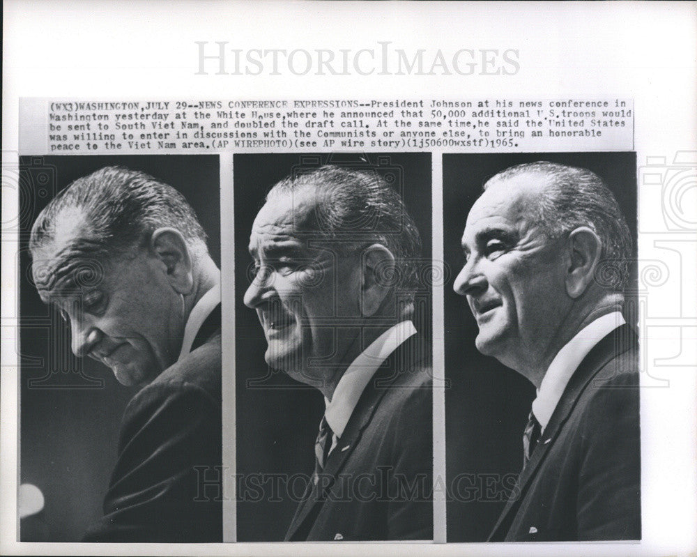 1965 Press Photo Pres Johnson - Historic Images