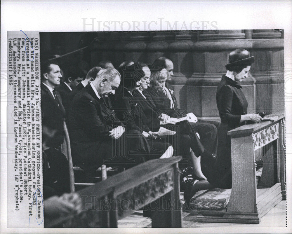 1965 Press Photo Pres Johnson - Historic Images