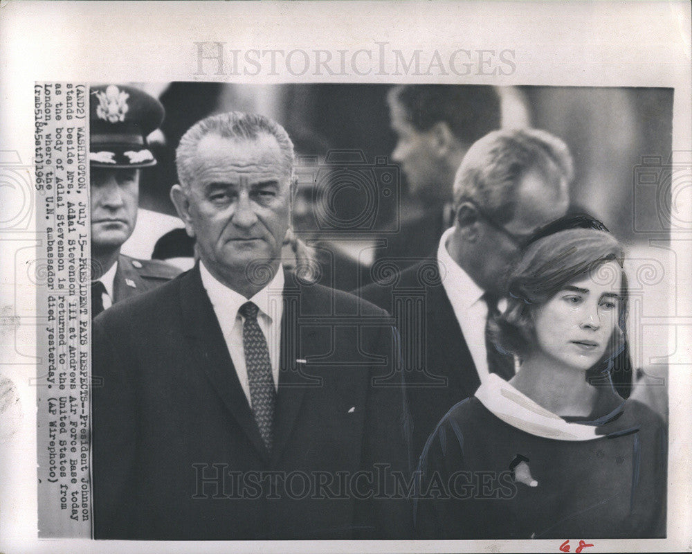 1965 Press Photo Pres Johnson - Historic Images