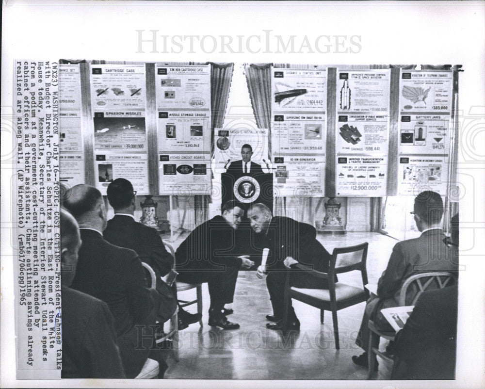 1965 Press Photo President JohnsonCharles Schultze - Historic Images