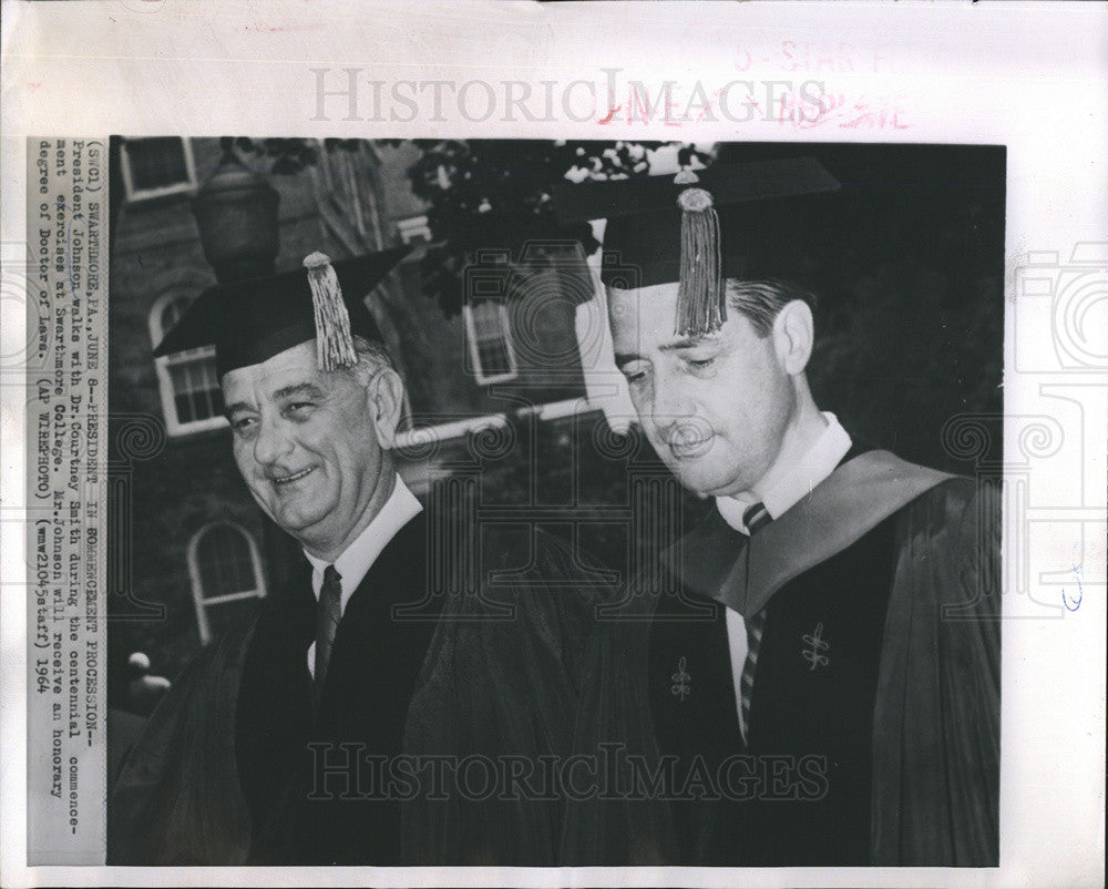 1964 Press Photo Pres Johnson - Historic Images