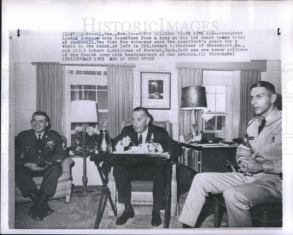 1965 Press Photo Pres Johnson - Historic Images