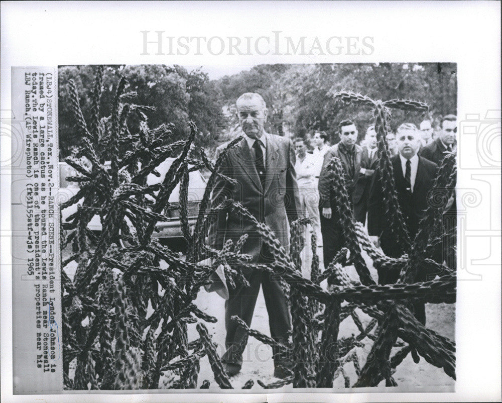 1965 Press Photo Pres Johnson - Historic Images