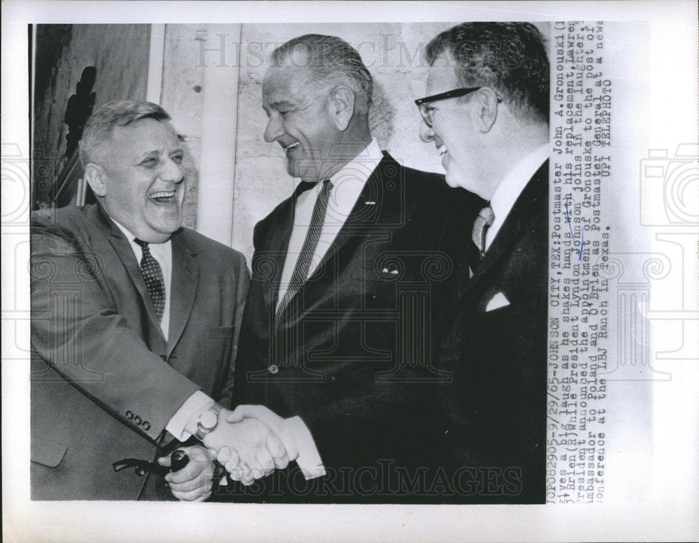 1965 Press Photo Pres Johnson - Historic Images