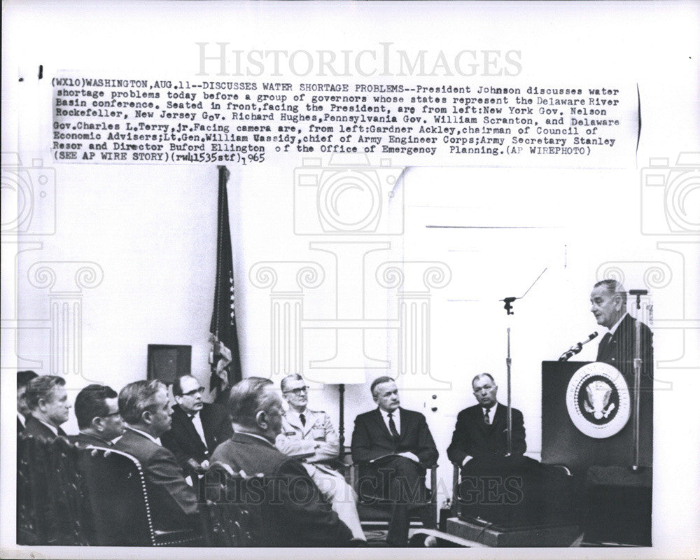 1965 Press Photo Pres Johnson - Historic Images