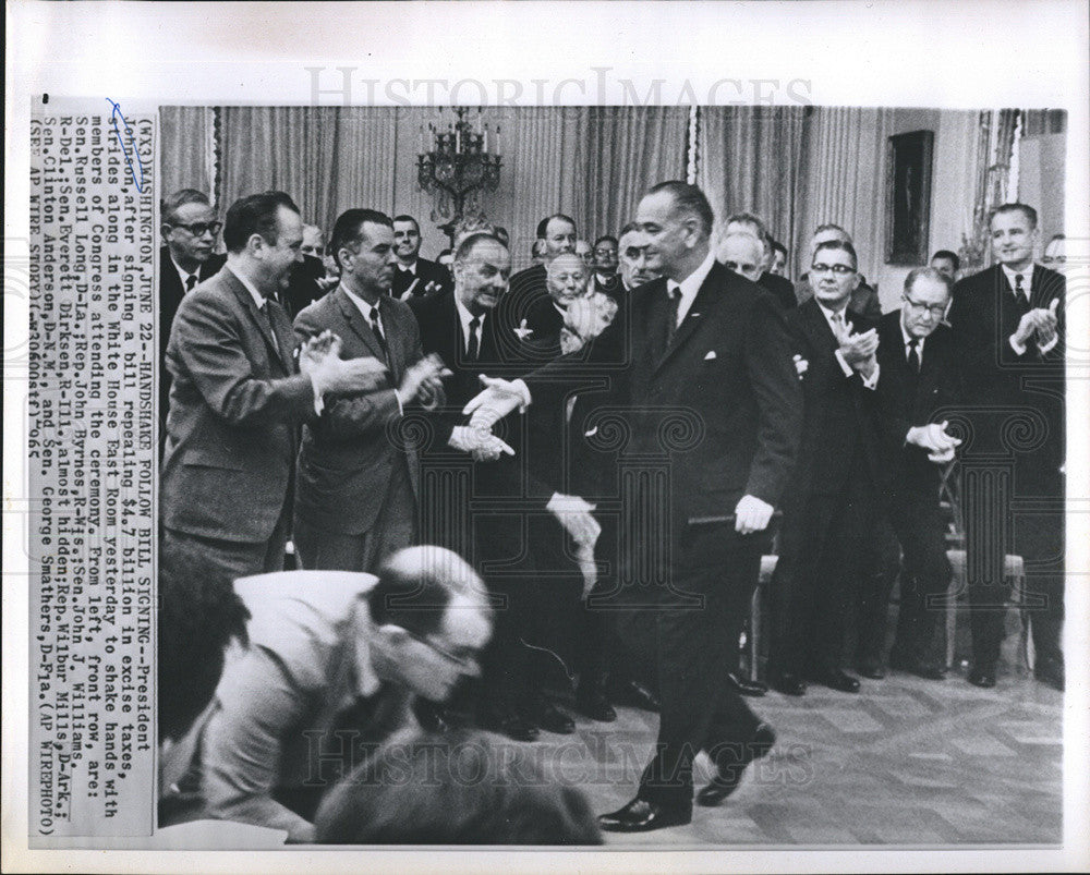 1965 Press Photo President Johnson - Historic Images