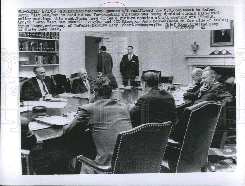 1965 Press Photo Pres Johnson - Historic Images