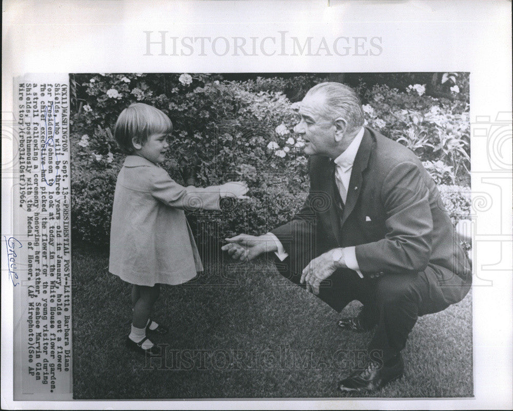 1966 Press Photo President Lyndon Johnson - Historic Images