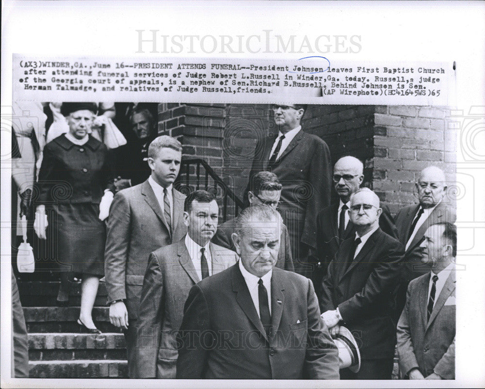 1965 Press Photo President Lyndon Johnson - Historic Images