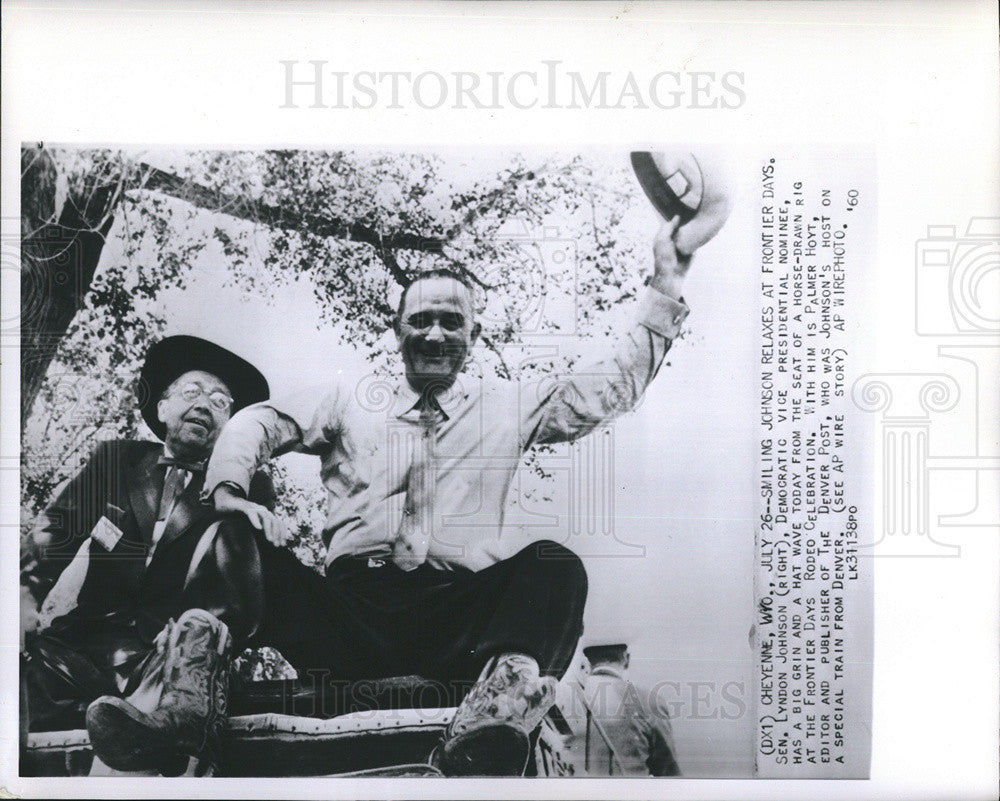 1960 Press Photo Sen. Lyndon Johnson, Democratic Vice President Nominee - Historic Images