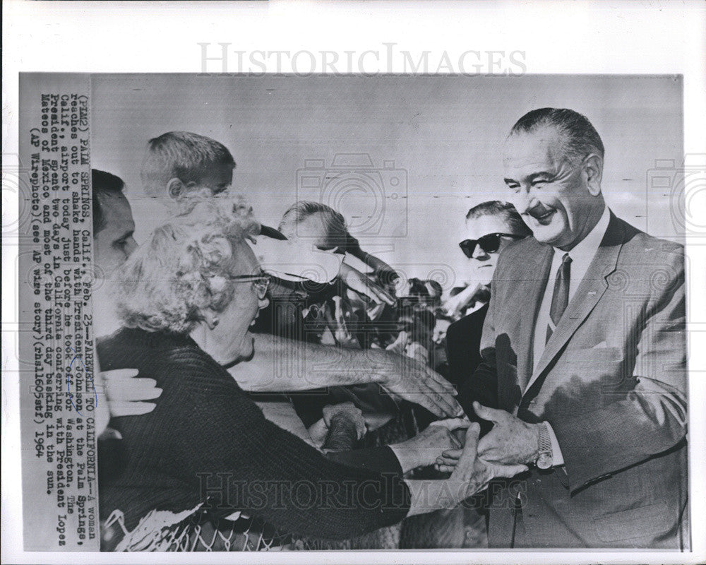 1964 Press Photo President Adolfo Lopez Mateos &amp; Pres. Lyndon Johnson - Historic Images