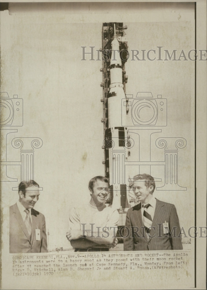 1970 Apollo Astronauts Edgar Mitchell, Alan Shepard, Stuart Roosa - Historic Images