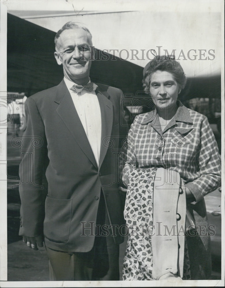 1954 Brig General Ralph Zwicker & Wife Dorothy - Historic Images