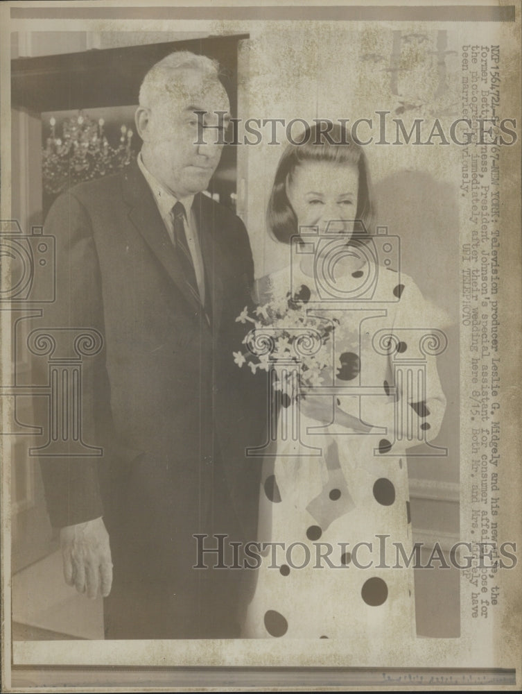 1967 Leslie G. Midgely Producer Wife Betty Purness - Historic Images