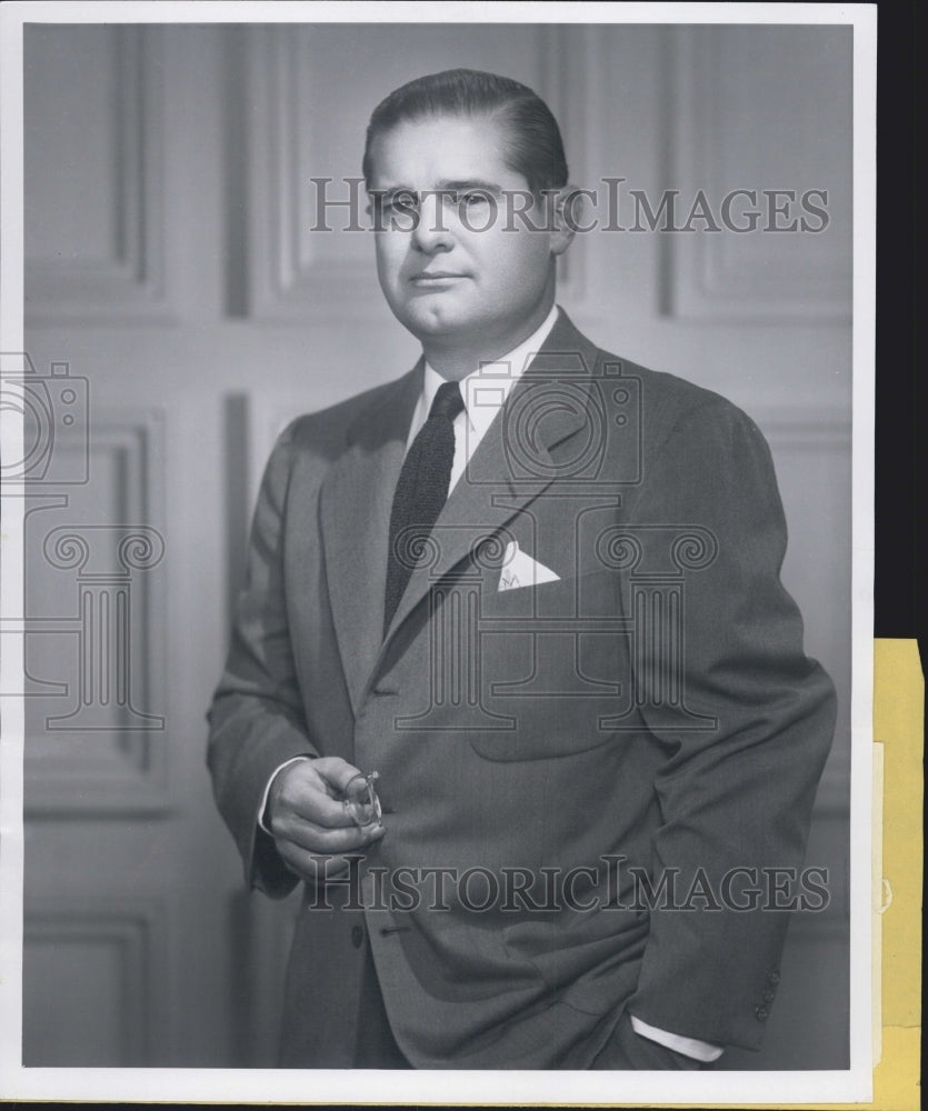 Press Photo Carl F G Meyer III President of the National Wholesale Druggist Assn - Historic Images