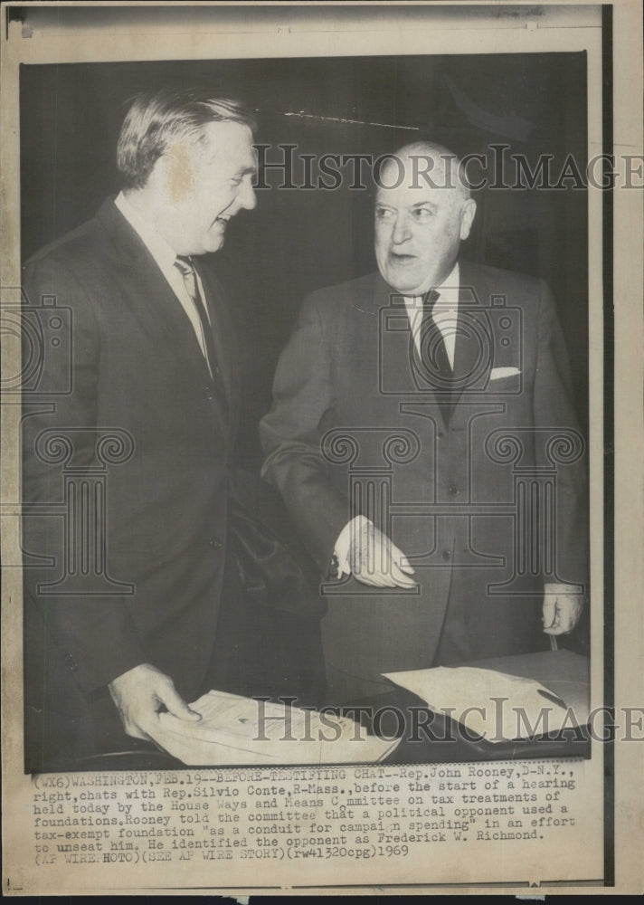 1969 Press Photo Rep John Rooney and Rep SIlvio Conte - RSG00735 - Historic Images