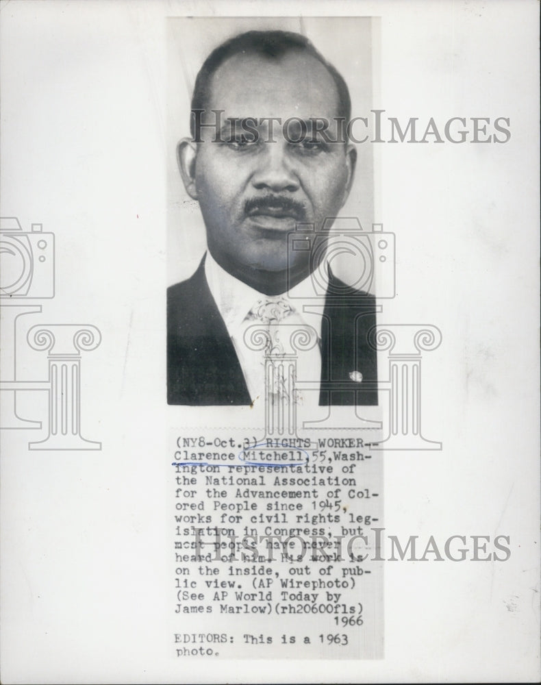 1967 Clarence Mitchell NAACP Civil Rights - Historic Images