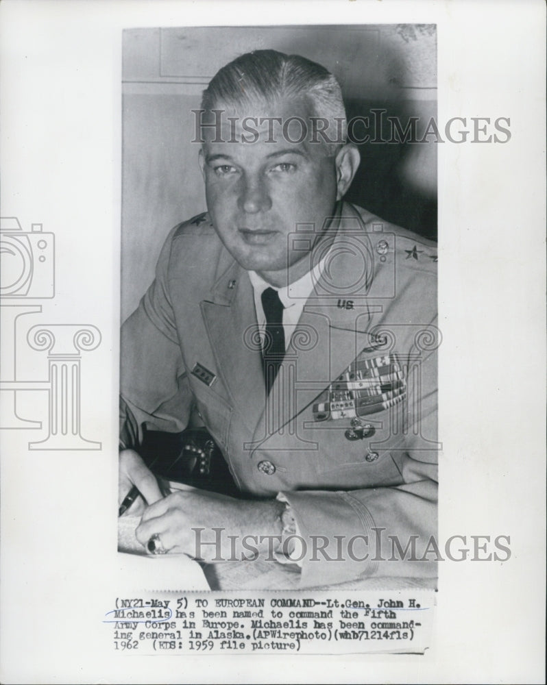 1959 Lt. General John H. Michaelis Commander Army Corps In Europe - Historic Images