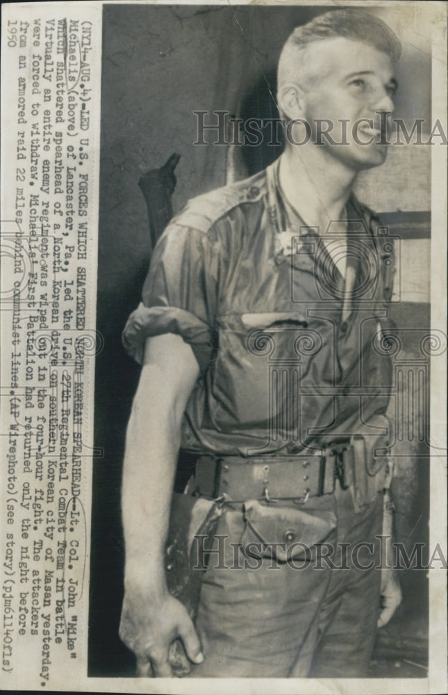 1950 Lt. Colonel John "Mike" Michaelis Lead Combat Team In Korea - Historic Images