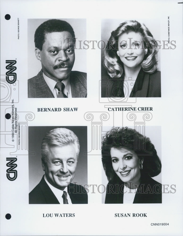 1995 Bernard Shaw Catherine Crier Lou Waters Susan Rook CNN - Historic ...