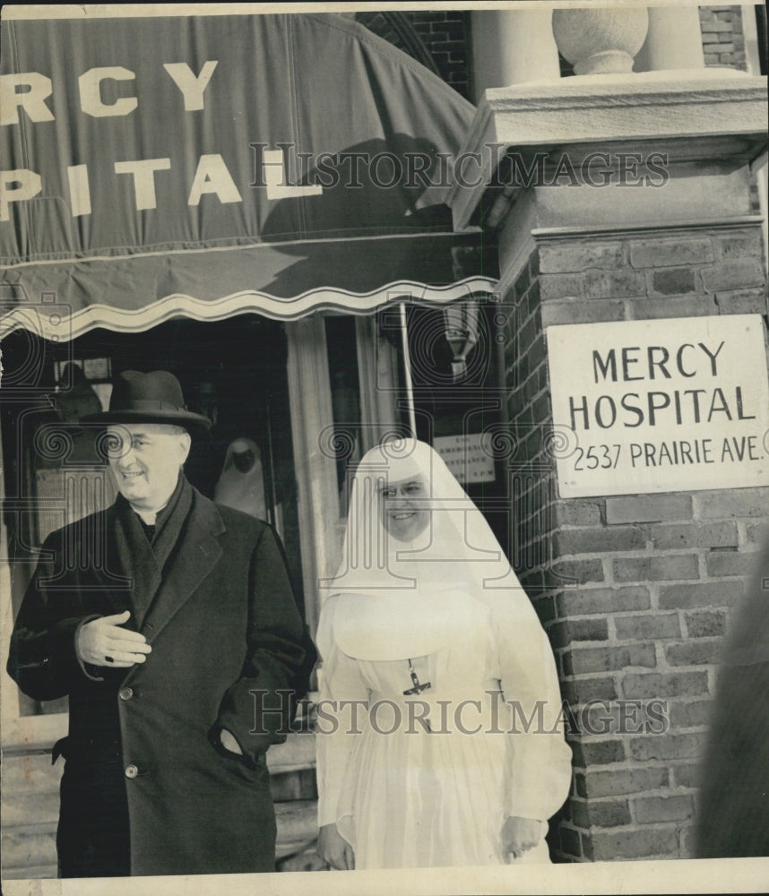 1965 Albert Meyer, Archbishop Leaves Hospital-Historic Images