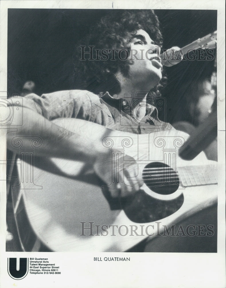 1973 Press Photo Musician Singer Bill Quateman - RSG01383 - Historic Images