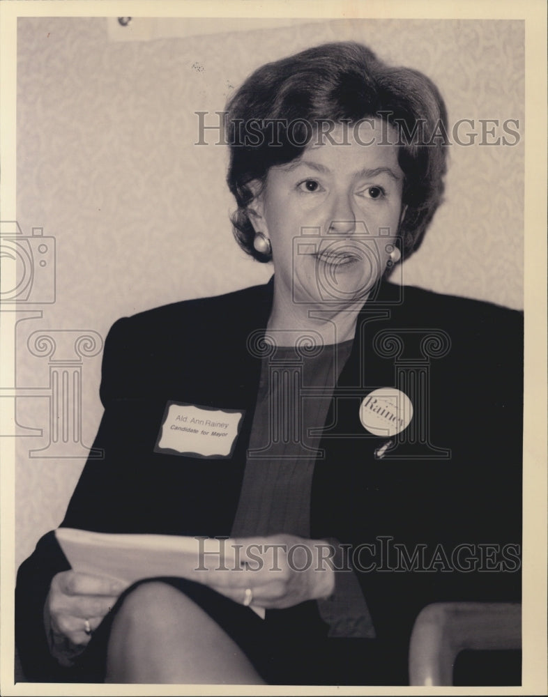 1993 Press Photo Ann Rainey/Alderwoman Candidate/Illinois - Historic Images