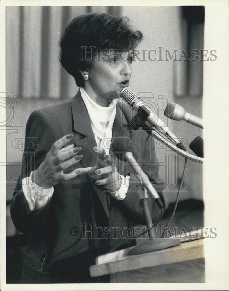 1988 Press Photo Aurelia Pucinski, Cook County Commissioner. - Historic Images